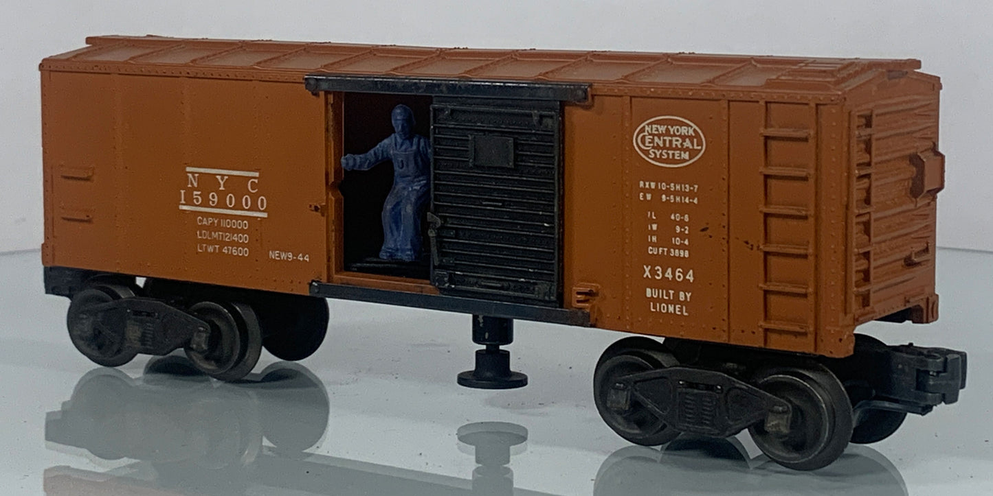 LIONEL • O GAUGE • 1949-1951 Postwar x3464 New York Central Operating Boxcar • VERY GOOD COND