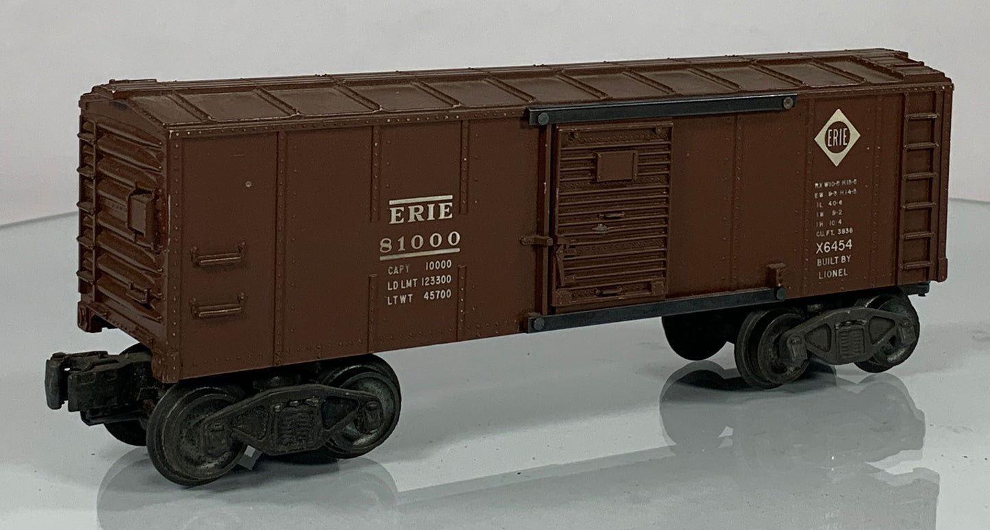 LIONEL • O GAUGE • 1949-1951 Postwar x6454 Erie Boxcar • VERY GOOD COND