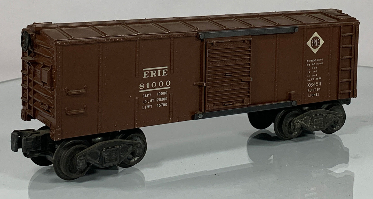 LIONEL • O GAUGE • 1949-1951 Postwar x6454 Erie Boxcar • VERY GOOD COND