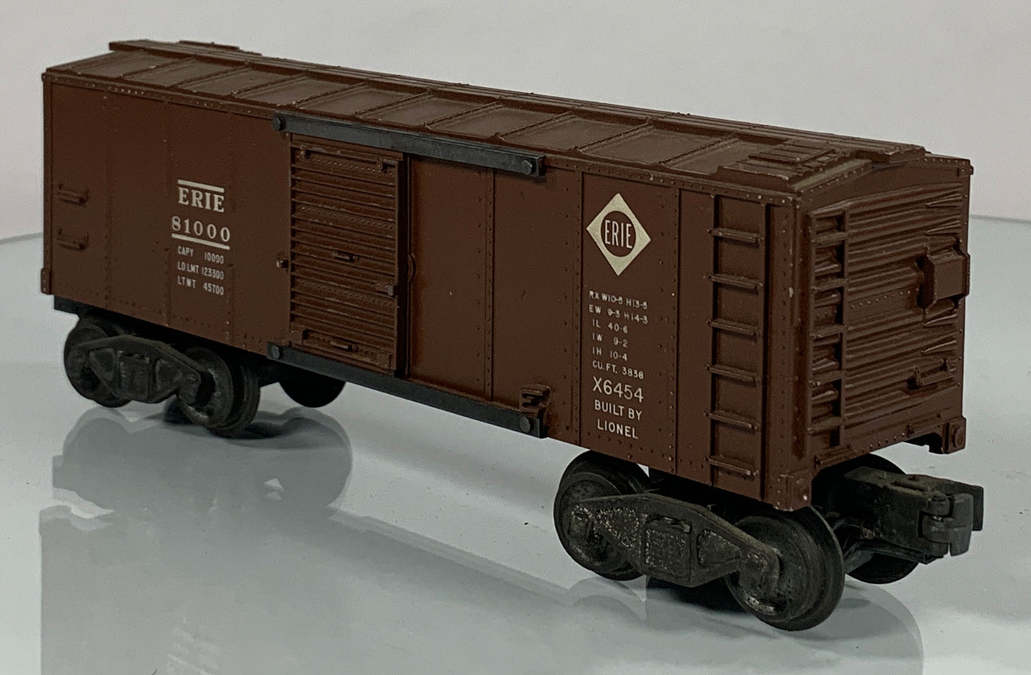 LIONEL • O GAUGE • 1949-1951 Postwar x6454 Erie Boxcar • VERY GOOD COND