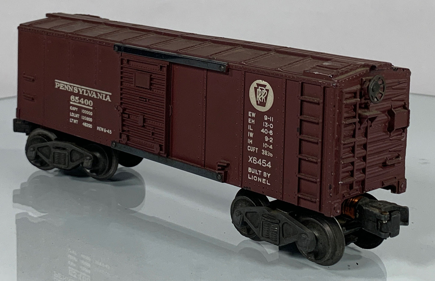 LIONEL • O GAUGE • 1952 Postwar x6454 Pennsylvania Boxcar • VERY GOOD COND
