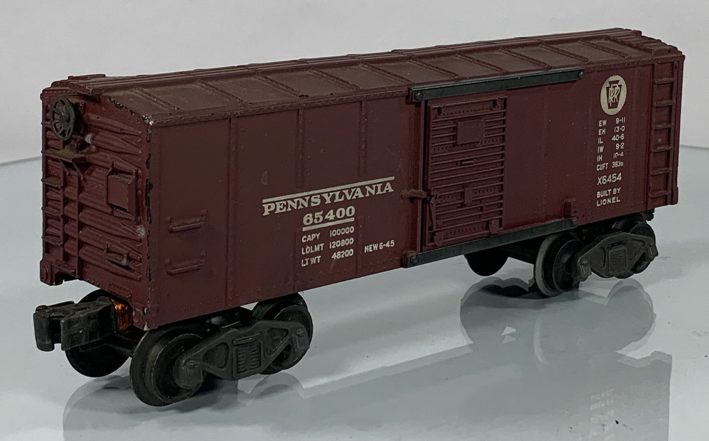 LIONEL • O GAUGE • 1952 Postwar x6454 Pennsylvania Boxcar • VERY GOOD COND