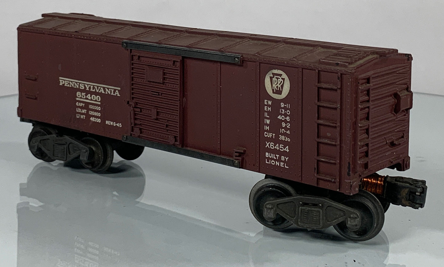 LIONEL • O GAUGE • 1952 Postwar x6454 Pennsylvania Boxcar • VERY GOOD COND