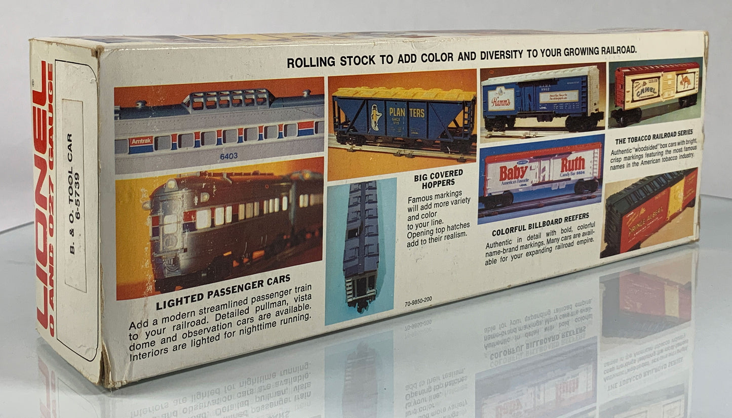 LIONEL • O GAUGE • 1986 B & O Tool Car 6-5739 • NEW OLD STOCK