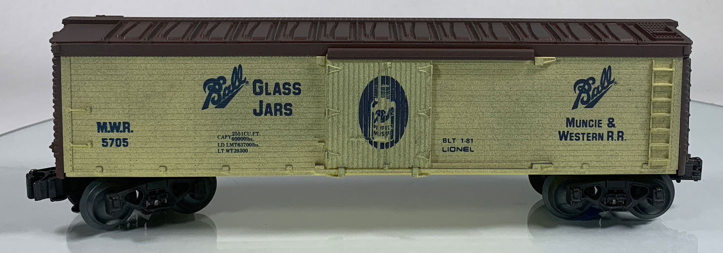 LIONEL • O GAUGE • 1981 Ball Glass Jars Reefer 6-5705 • NEW OLD STOCK