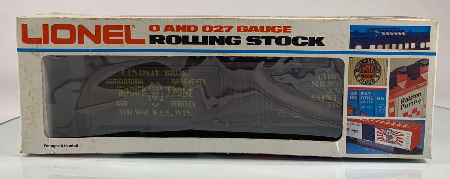 LIONEL • O GAUGE • 1981 Lindsay Bros Binder & Twine Reefer 6-5706 • NEW OLD STOCK