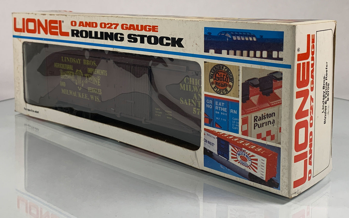 LIONEL • O GAUGE • 1981 Lindsay Bros Binder & Twine Reefer 6-5706 • NEW OLD STOCK