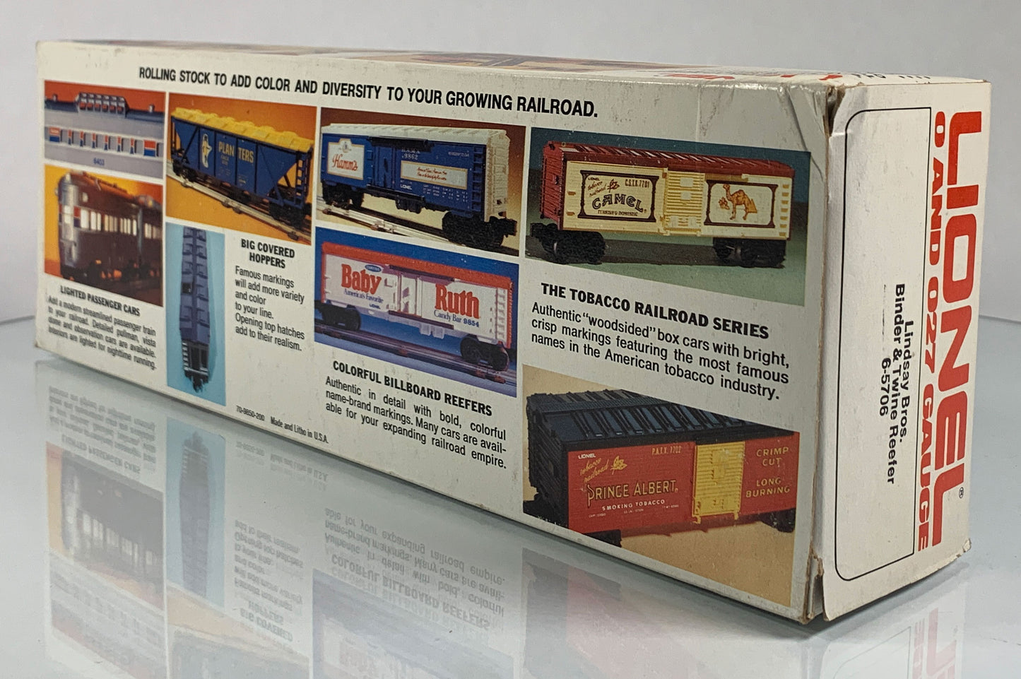 LIONEL • O GAUGE • 1981 Lindsay Bros Binder & Twine Reefer 6-5706 • NEW OLD STOCK