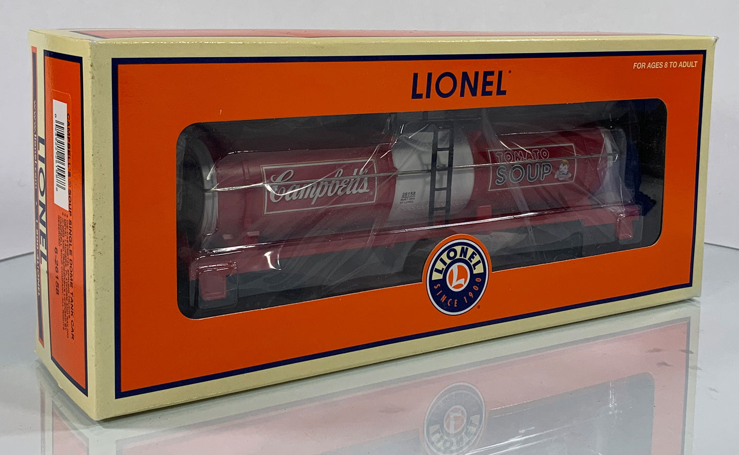 LIONEL • O GAUGE • 2004 Campbell’s Soup Single Dome Tank Car 6-26158 • NEW OLD STOCK