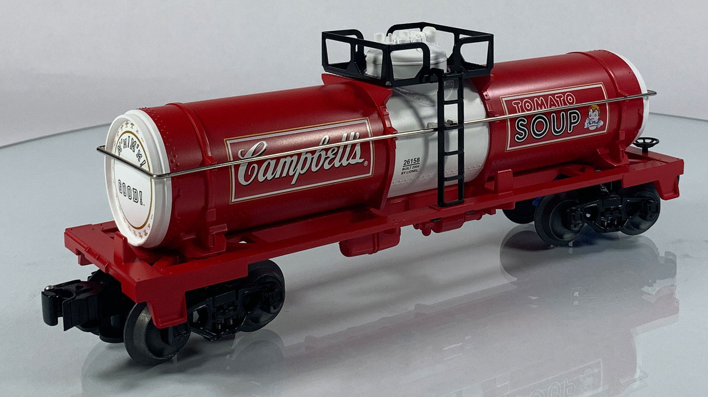 LIONEL • O GAUGE • 2004 Campbell’s Soup Single Dome Tank Car 6-26158 • NEW OLD STOCK