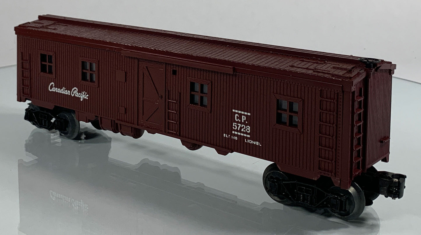 LIONEL • O GAUGE • 1985 Canadian Pacific Illuminated Bunk Car 6-5728 • NEW OLD STOCK