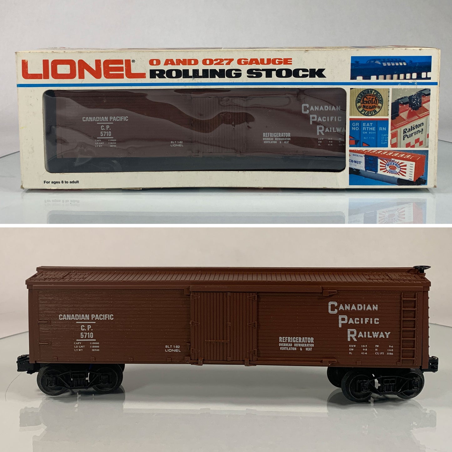 LIONEL • O GAUGE • 1982 Canadian Pacific Reefer 6-5710 • NEW OLD STOCK