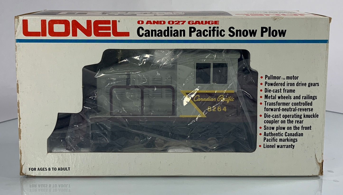LIONEL • O GAUGE • 1982 Canadian Pacific Snow Plow Motorized 6-8264 • EX COND