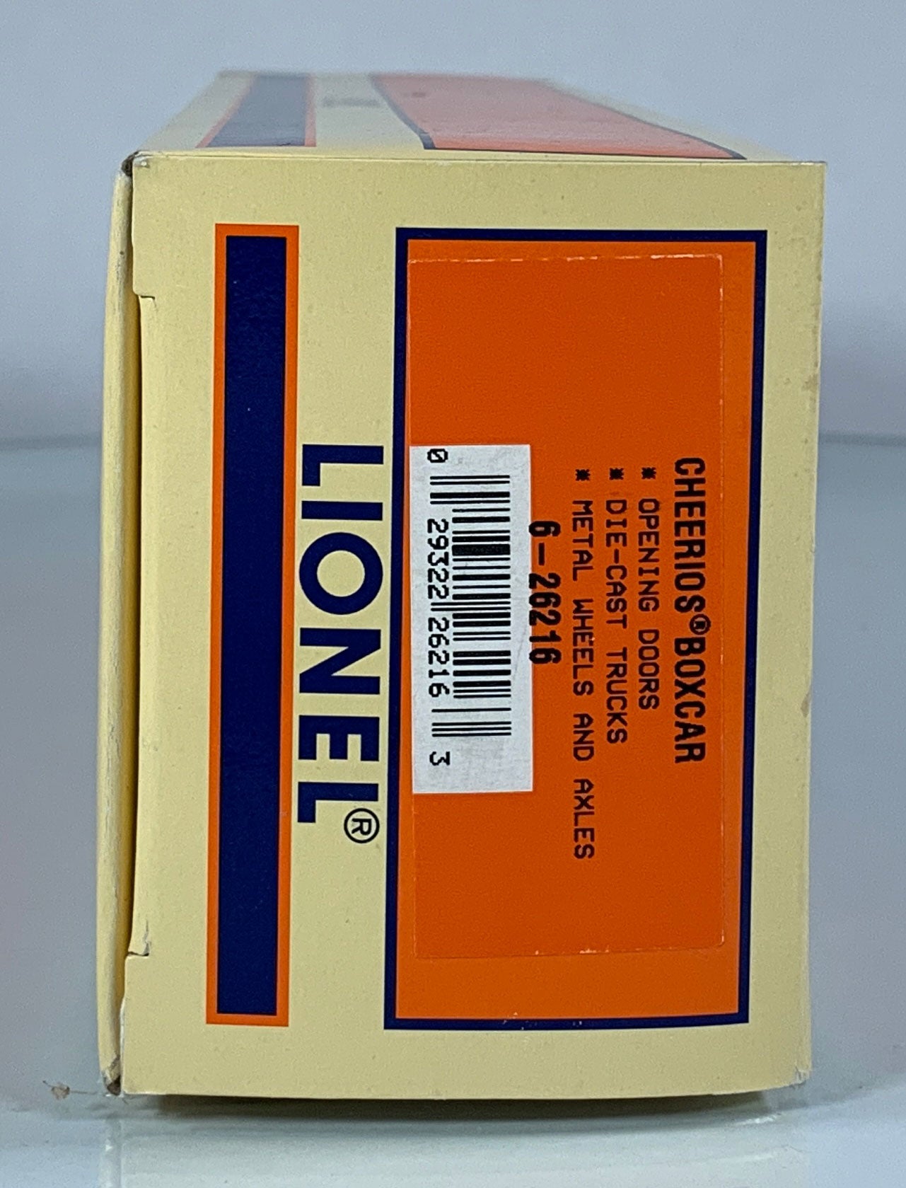 LIONEL • O GAUGE • 1998 Cheerios Boxcar  6-26216 • NEW OLD STOCK