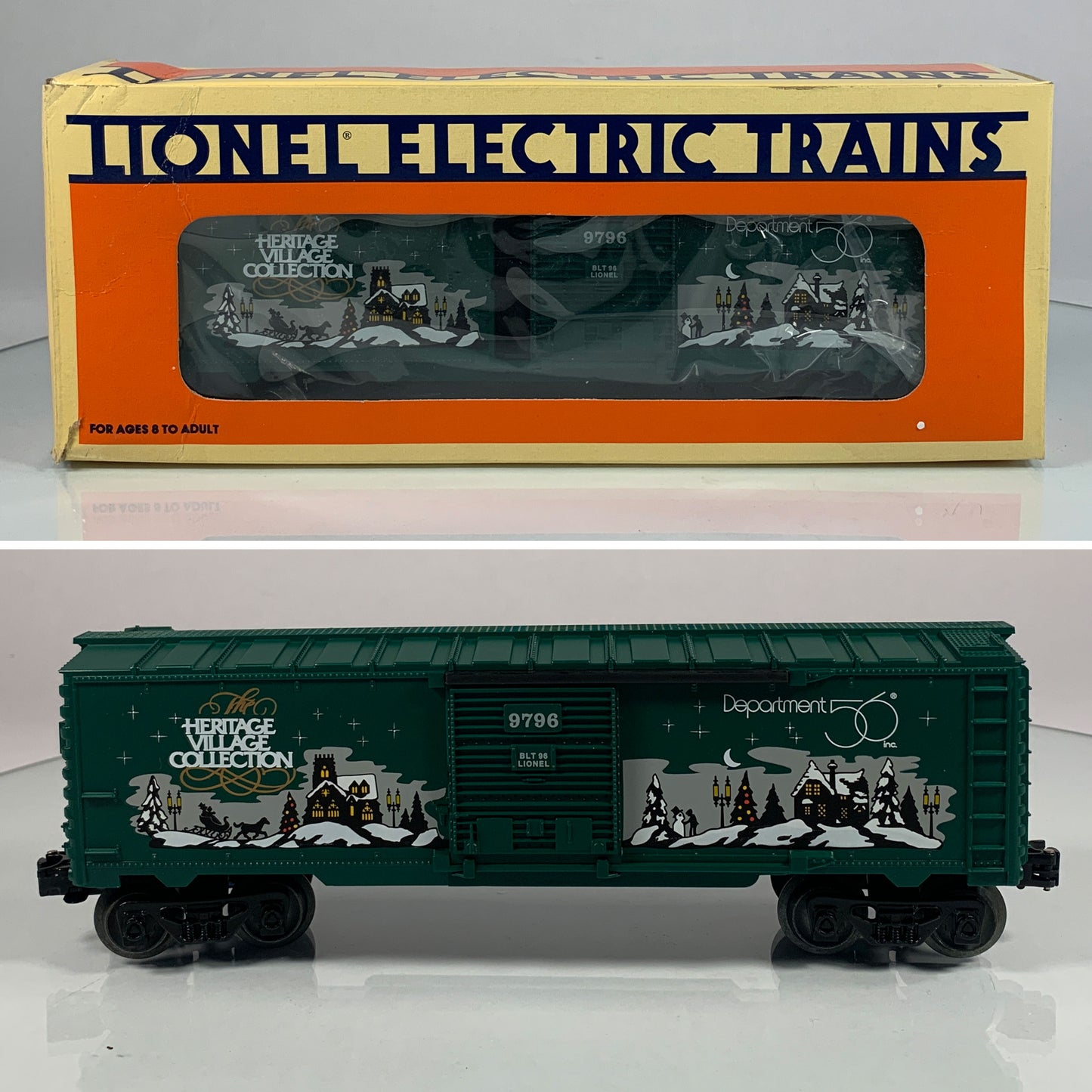 LIONEL • O GAUGE • 1996 Department 56 Heritage Village Boxcar 6-16270 • NEW OLD STOCK