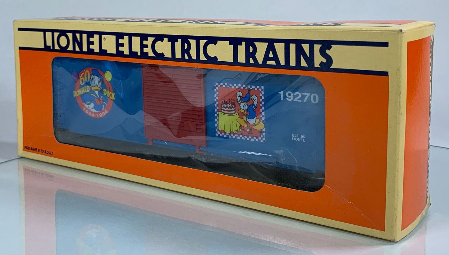 LIONEL • O GAUGE • 1995 Donald Duck 60th Birthday Box Car 6-19270 • NEW OLD STOCK
