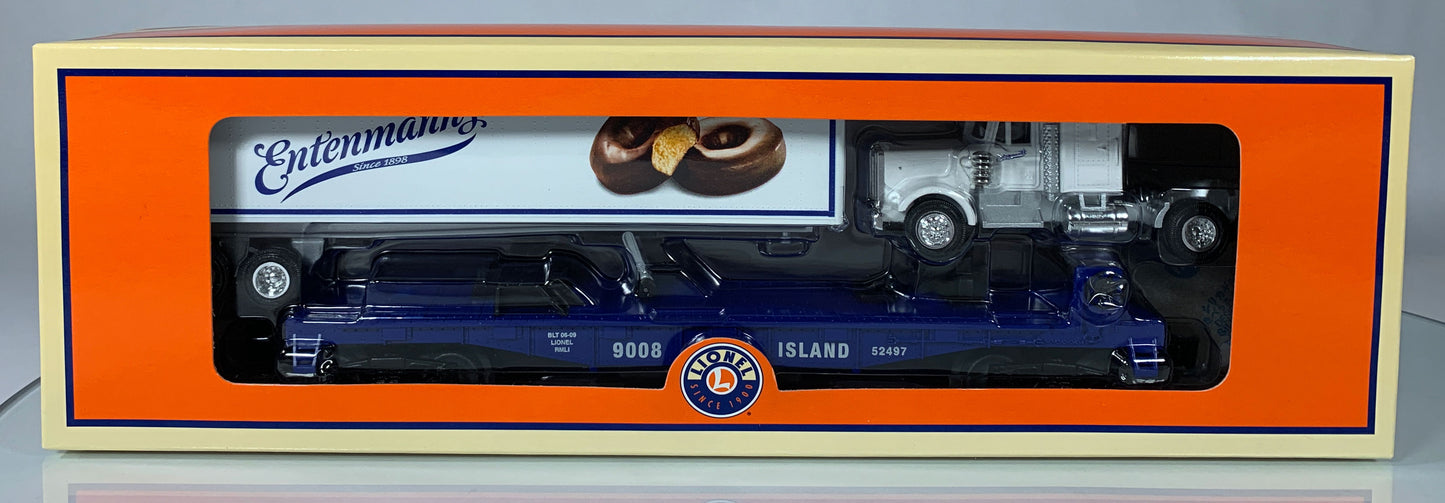 LIONEL • O GAUGE • 2009 Railroad Museum of Long Island Entenmann’s Trailer Flatcar 6-52497 • NEW OLD STOCK