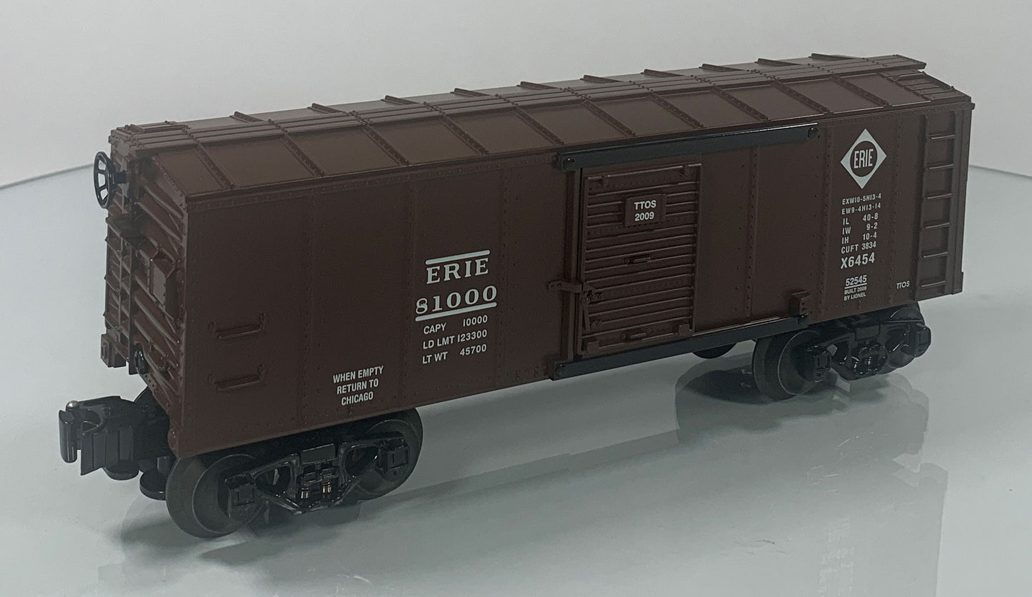 LIONEL • O GAUGE • TTOS 2009 Erie Boxcar 6-52545 • NEW OLD STOCK