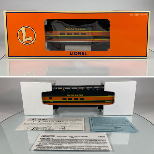 LIONEL • O GAUGE • 1998 Great Northern Prairieview Aluminum Vista Dome Car 6-19181 • NEW OLD STOCK