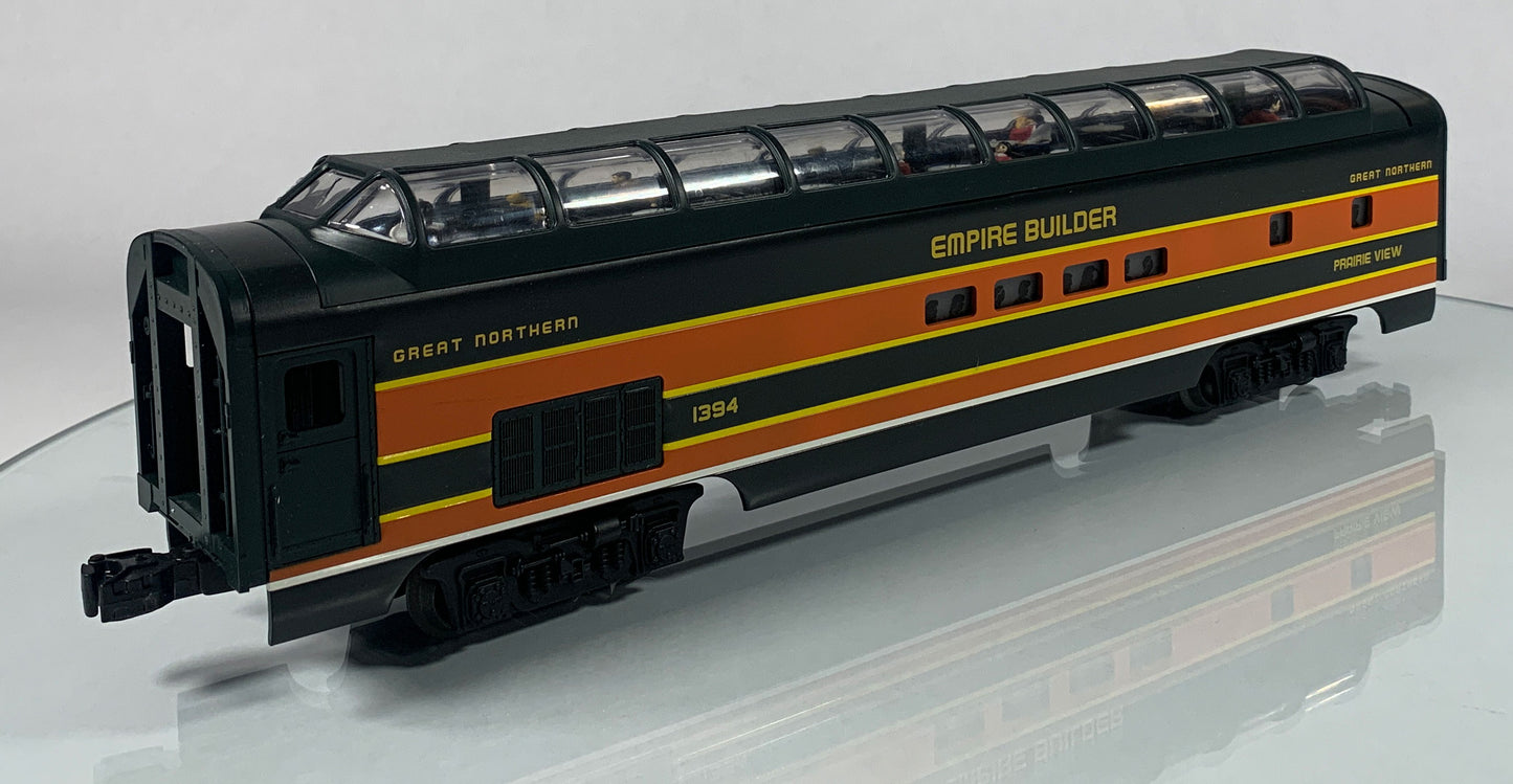 LIONEL • O GAUGE • 1998 Great Northern Prairieview Aluminum Vista Dome Car 6-19181 • NEW OLD STOCK