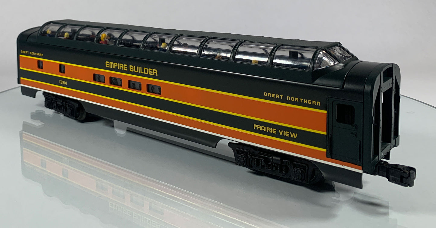 LIONEL • O GAUGE • 1998 Great Northern Prairieview Aluminum Vista Dome Car 6-19181 • NEW OLD STOCK