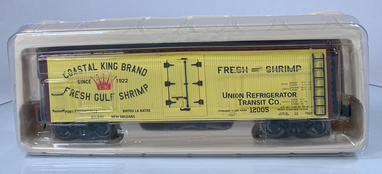 K-LINE • O GAUGE • 2006 Coastal King Brand Shrimp Reefer 6-22314 • NEW OLD STOCK