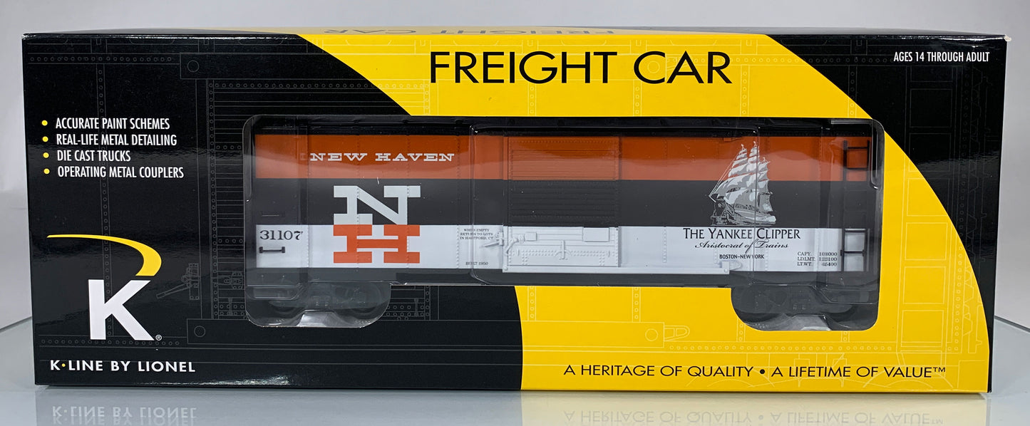 K-LINE • O GAUGE • 2010 LOTS Hartford Meet "Yankee Clipper" New Haven Boxcar 6-22680 • NEW OLD STOCK