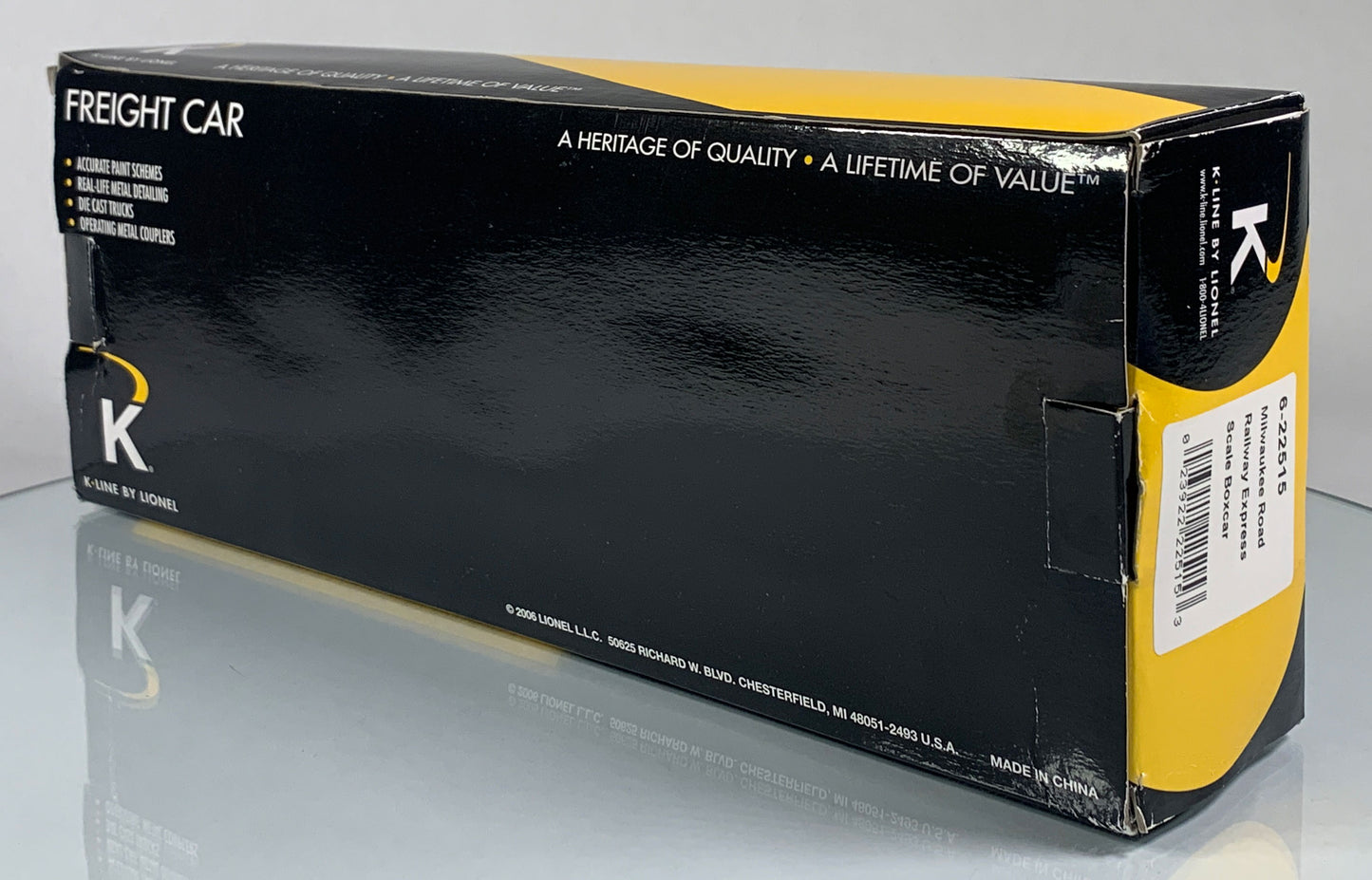 K-LINE • O GAUGE • 2009 Milwaukee Road Railway Express Boxcar 6-22515 • NEW OLD STOCK