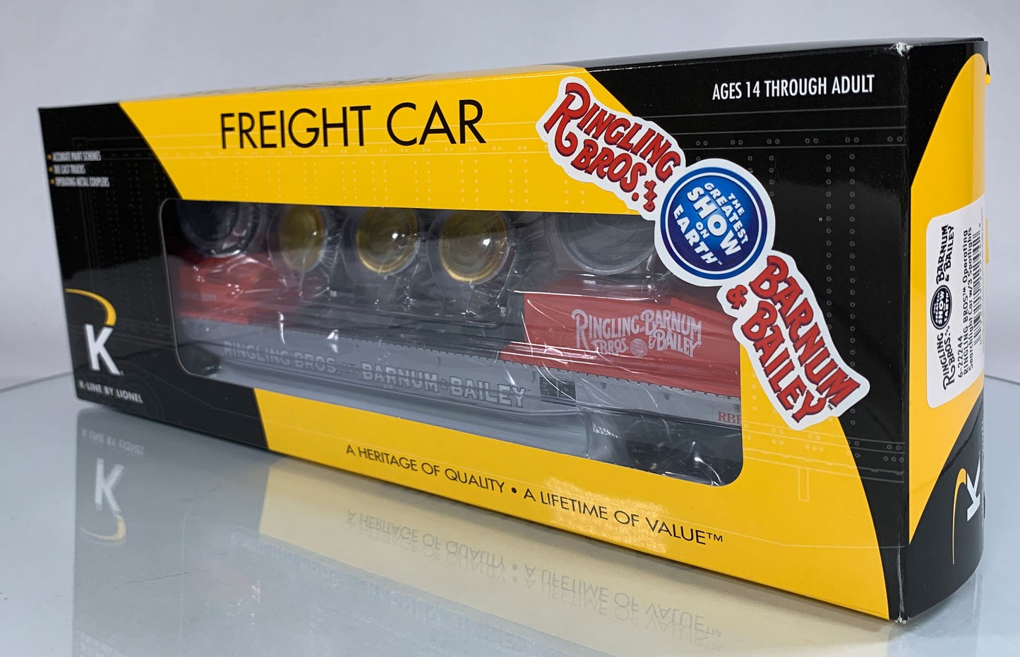 K-LINE • O GAUGE • 2008 Ringling Bros Barnum Bailey Searchlight Car 6-22244 • NEW OLD STOCK