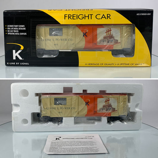 K-LINE • O GAUGE • 2006 Lionel Power Voltmeter Car 6-36838 • NEW OLD STOCK