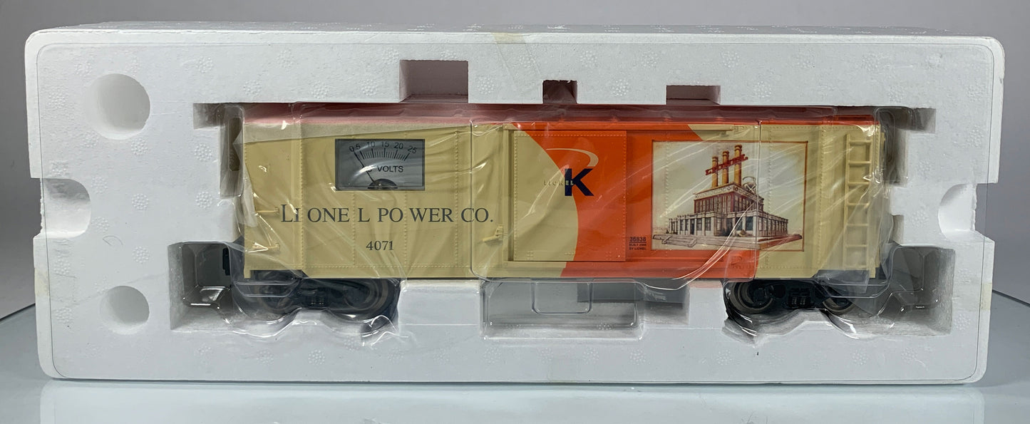 K-LINE • O GAUGE • 2006 Lionel Power Voltmeter Car 6-36838 • NEW OLD STOCK