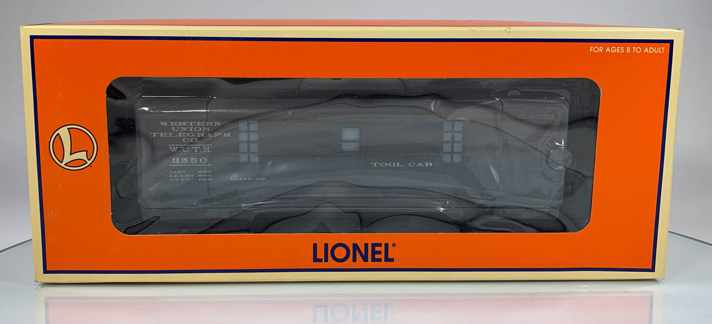 LIONEL • O GAUGE • 2000 LRRC Western Union Telegraph Co Illuminated Tool Car 6-29295 • NEW OLD STOCK
