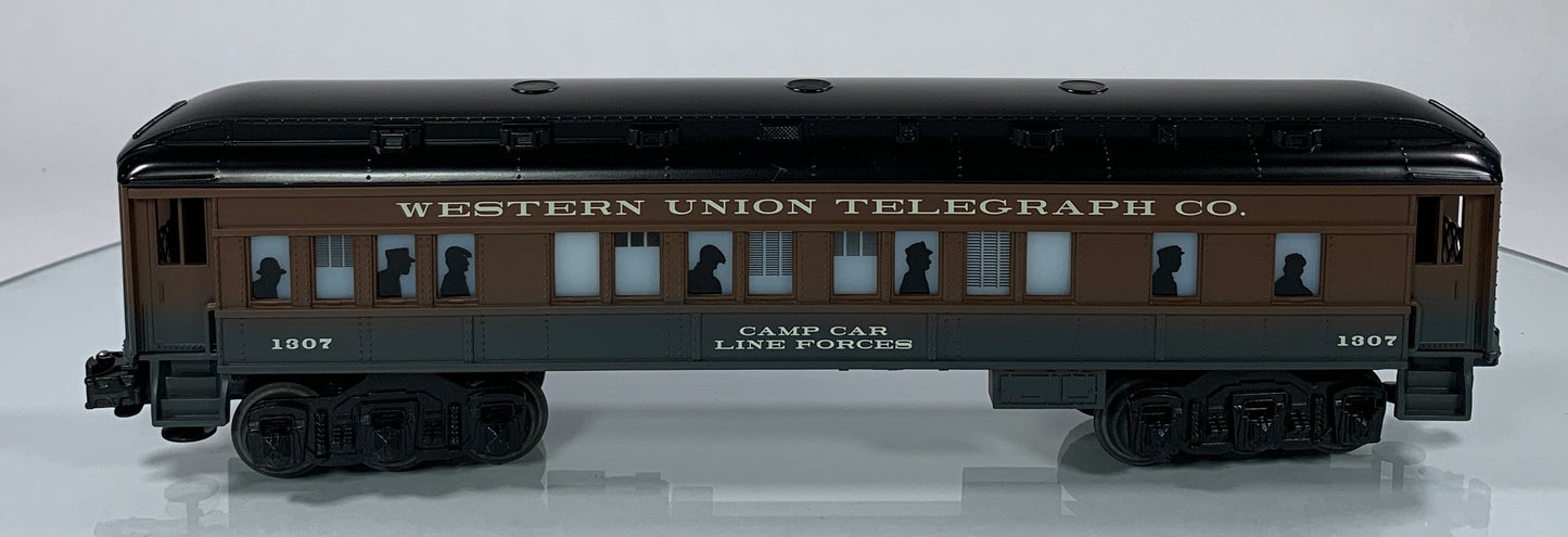 LIONEL • O GAUGE • 2001 LRRC Western Union Baby Madison Illuminated Passenger Car 6-19994 • NEW OLD STOCK
