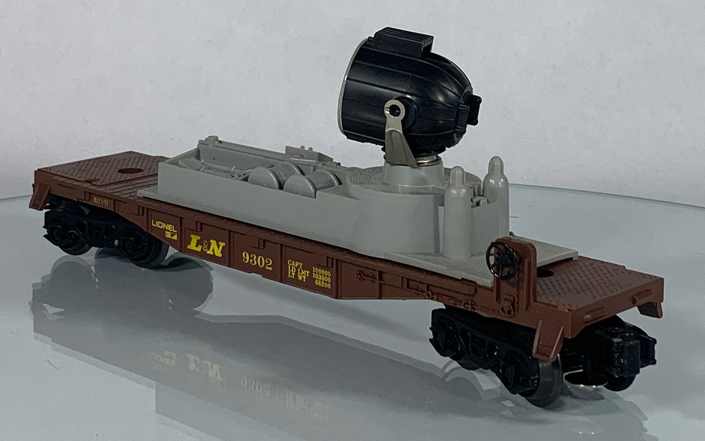 LIONEL • O GAUGE • 1972 L & N Louisville Nashville Searchlight Car 6-9302 • EX COND