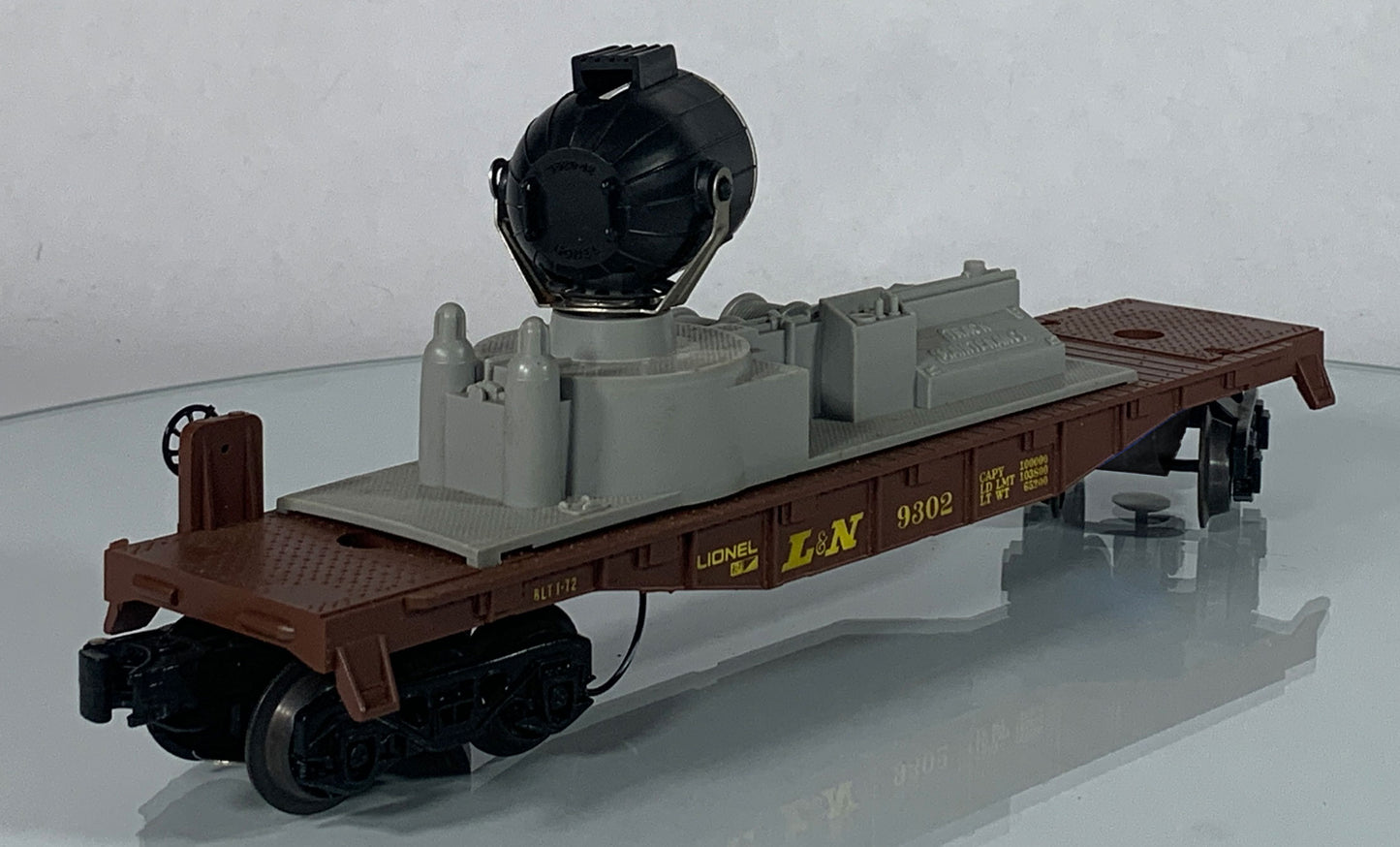 LIONEL • O GAUGE • 1972 L & N Louisville Nashville Searchlight Car 6-9302 • EX COND