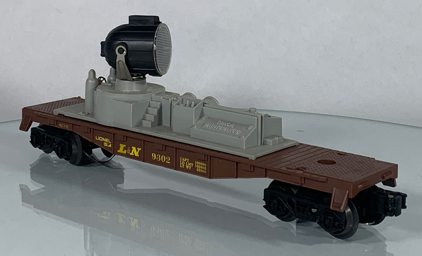 LIONEL • O GAUGE • 1972 L & N Louisville Nashville Searchlight Car 6-9302 • EX COND