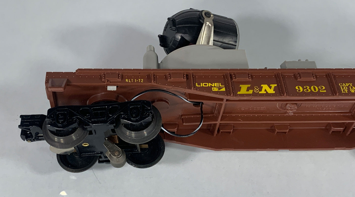 LIONEL • O GAUGE • 1972 L & N Louisville Nashville Searchlight Car 6-9302 • EX COND