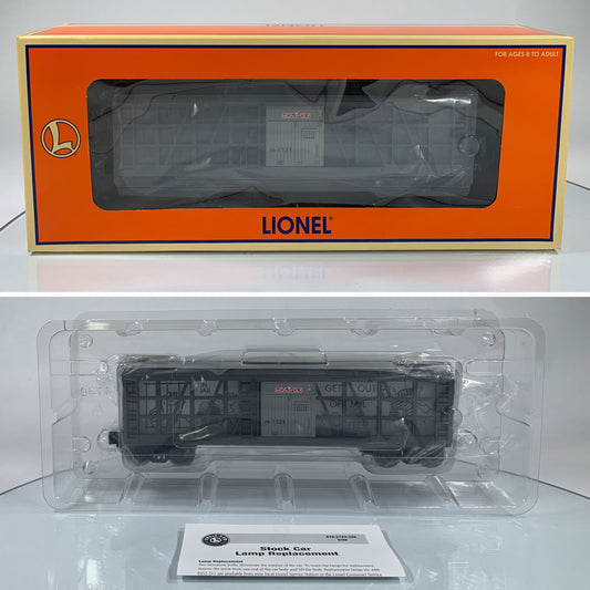 LIONEL • O GAUGE • 1999 Monopoly –Go to Jail Illuminated Stockade Car 6-52183 • NEW OLD STOCK