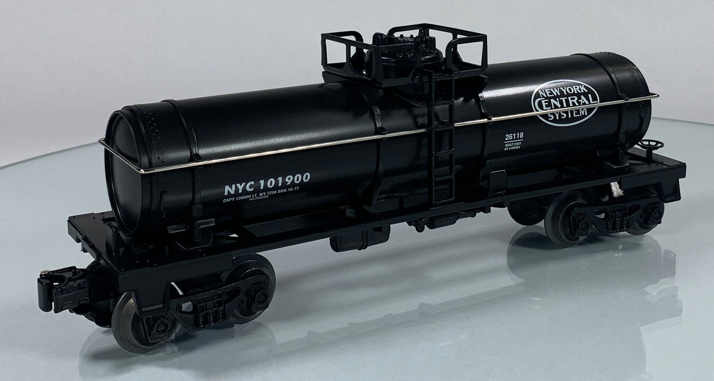 LIONEL • O GAUGE • 2001 New York Central Single Dome Tank Car 6-26118 • NEW OLD STOCK
