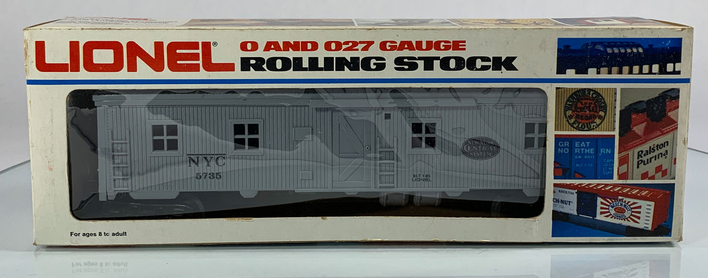 LIONEL • O GAUGE • 1985 New York Central Bunk Car 6-5735 • NEW OLD STOCK