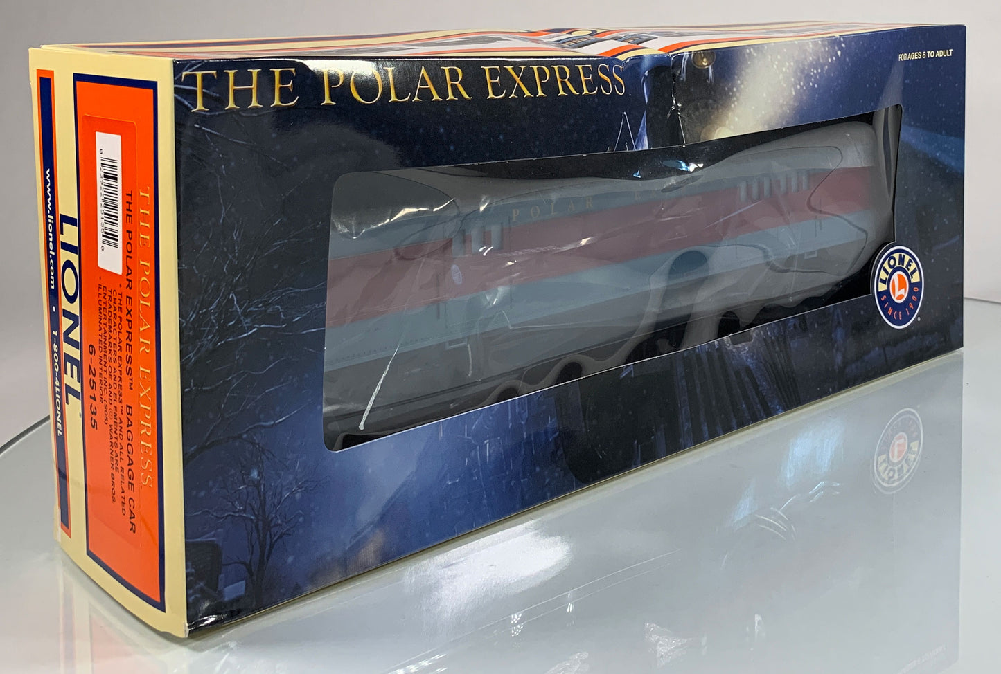 LIONEL • O GAUGE • 2005 The Polar Express Illuminated Baggage Car 6-25135 • NEW OLD STOCK