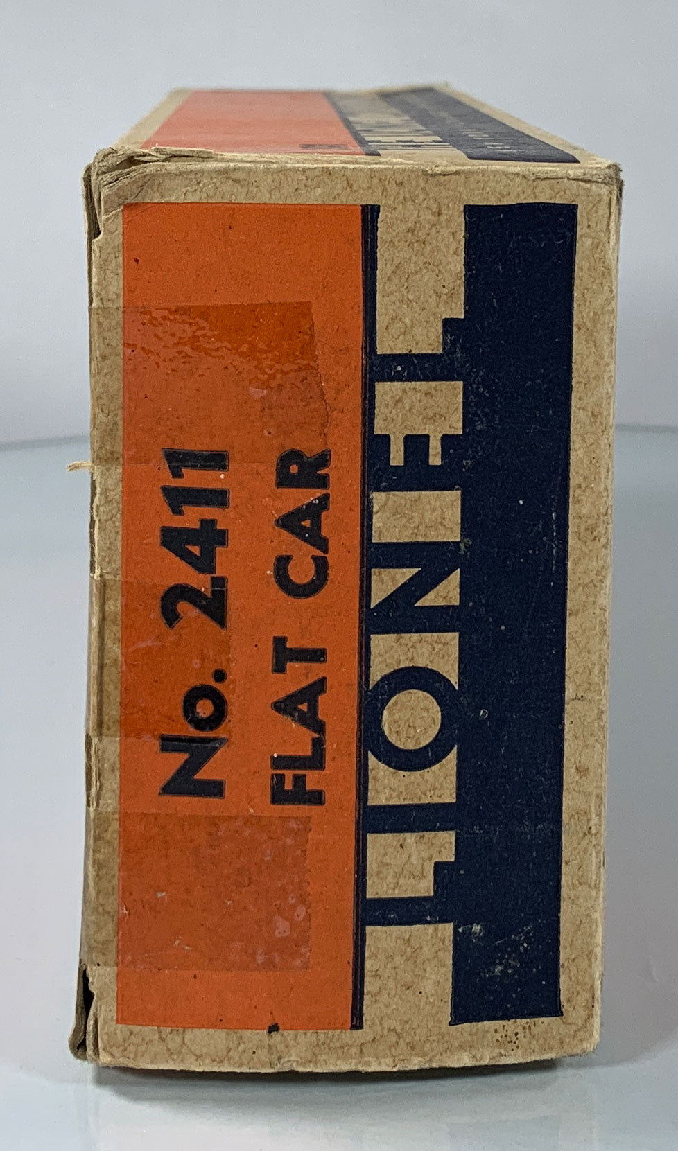 LIONEL • O GAUGE • 1947-1948 Postwar 2411 Flat Car with Logs • Original Box • GOOD COND