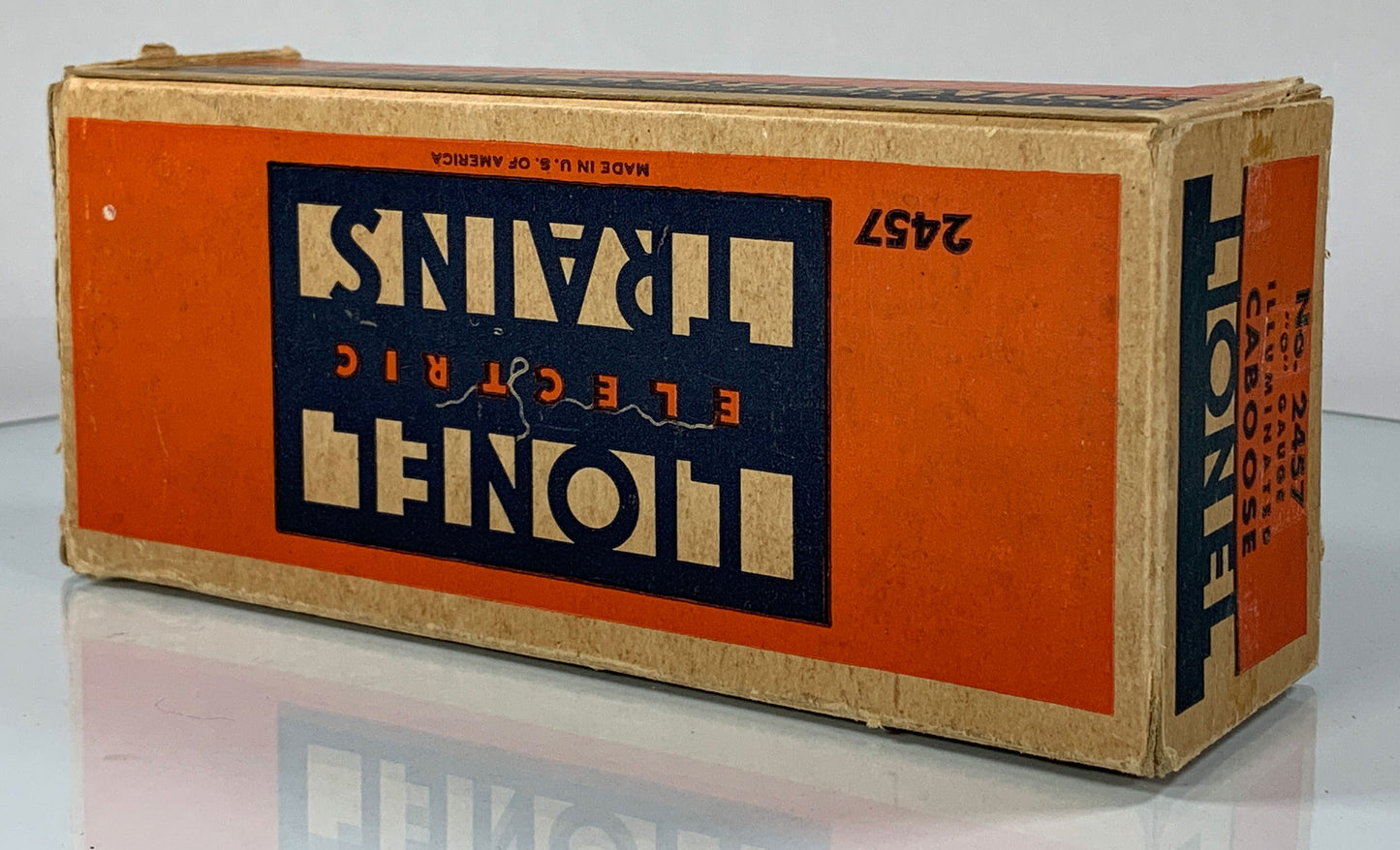 LIONEL • O GAUGE • 1945-1947 Postwar 2457 Illuminated Pennsylvania Caboose • Original Box • GOOD COND