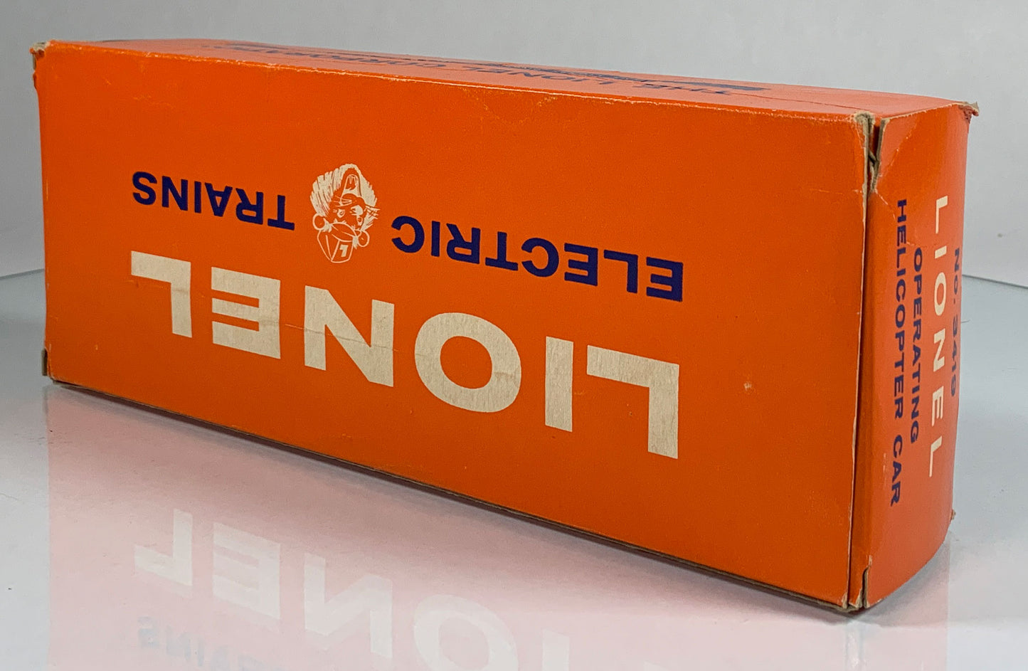 LIONEL • O GAUGE • 1959 Postwar 3419 Operating Helicopter Launching Flat Car • Original Box • EX COND