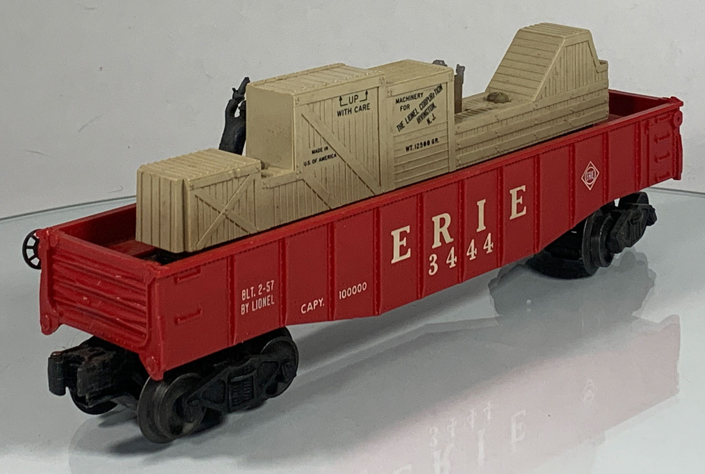 LIONEL • O GAUGE • 1957-59 Postwar 3444 Animated Gondola Car • Original Box • EX COND