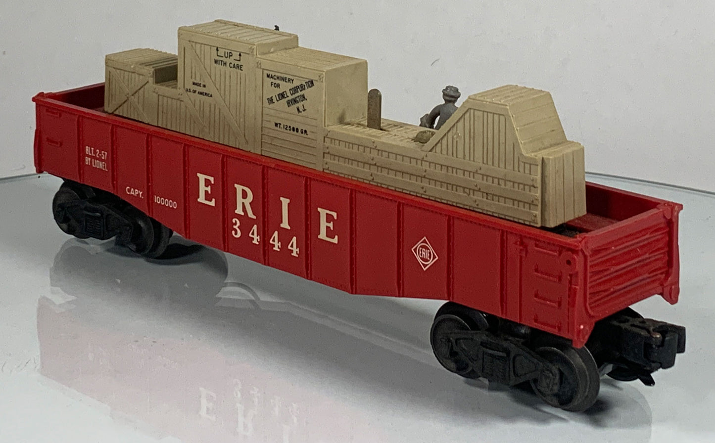 LIONEL • O GAUGE • 1957-59 Postwar 3444 Animated Gondola Car • Original Box • EX COND