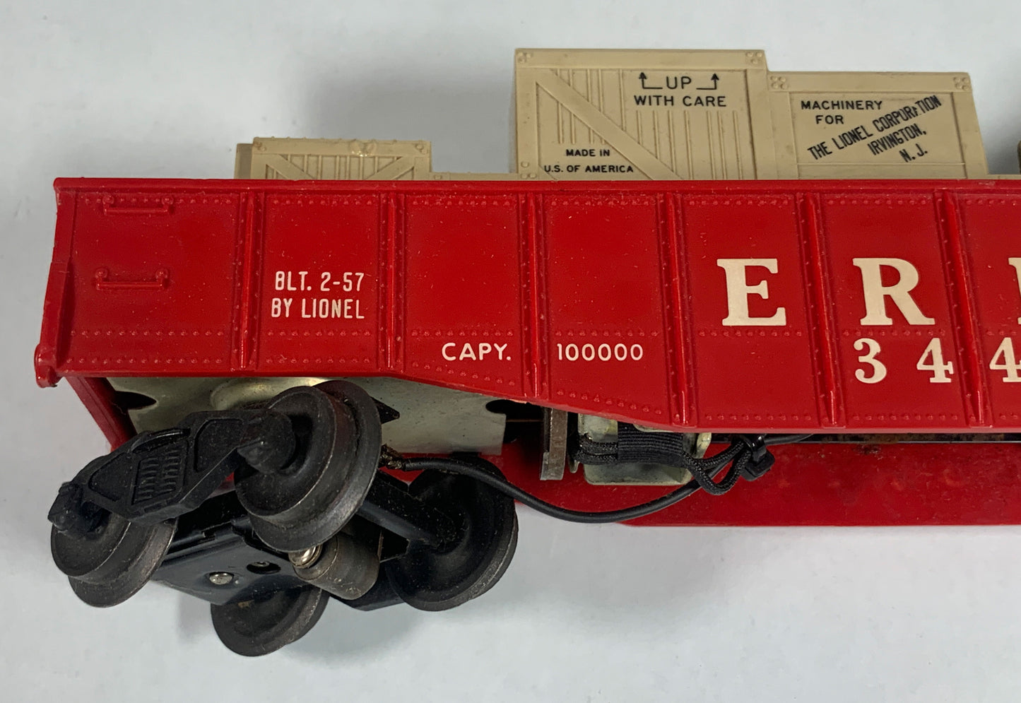 LIONEL • O GAUGE • 1957-59 Postwar 3444 Animated Gondola Car • Original Box • EX COND