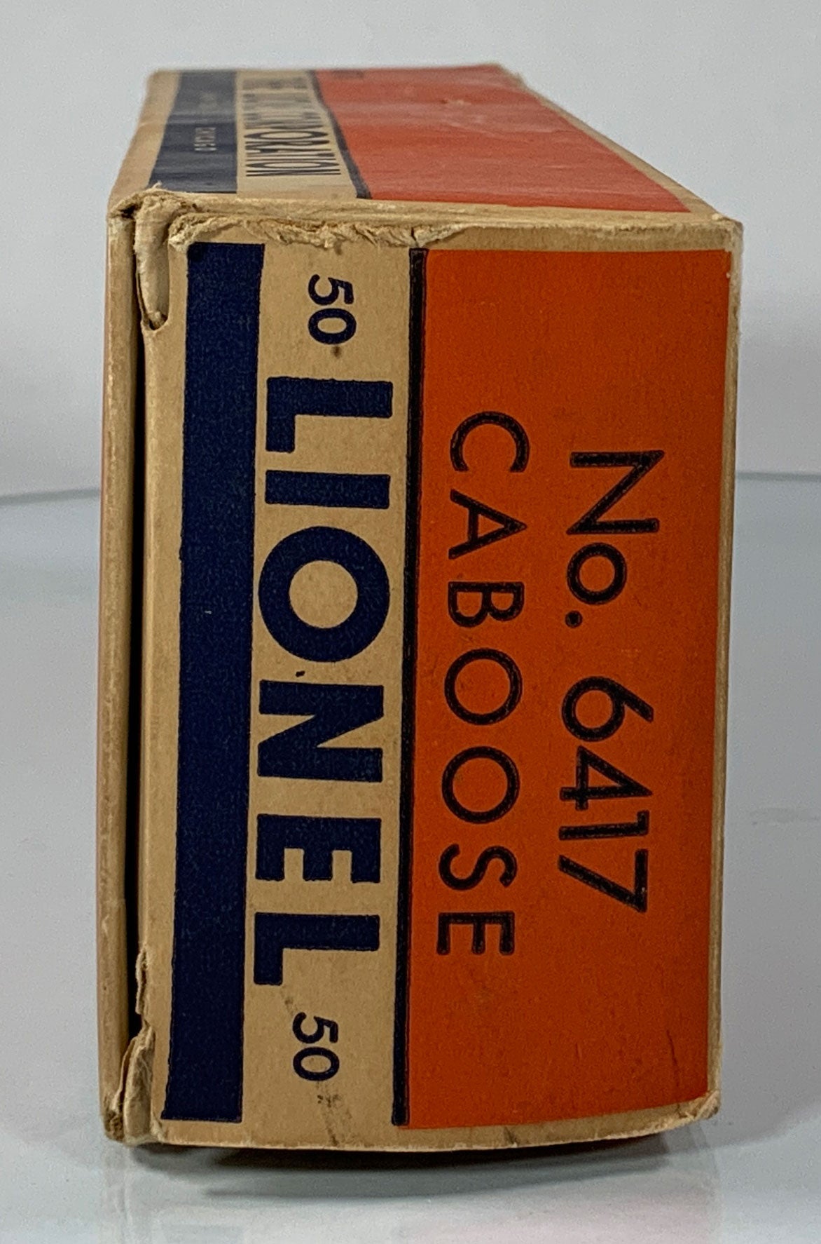 LIONEL • O GAUGE • 1954 Postwar 6417-50 Illuminated Lehigh Valley Caboose • Original Box • EXCELLENT COND