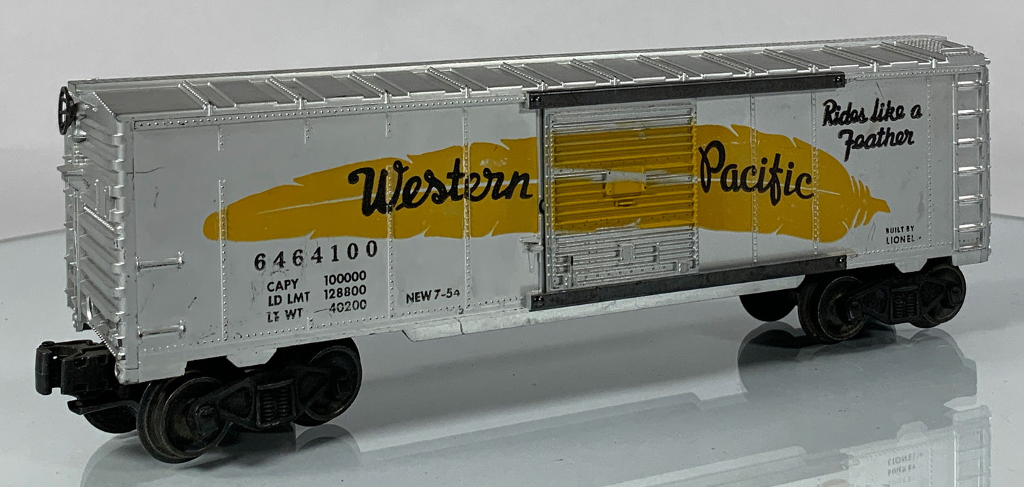 LIONEL • O GAUGE • 1954-1955 Postwar 6464-100 Western Pacific Boxcar • Loose • VG COND