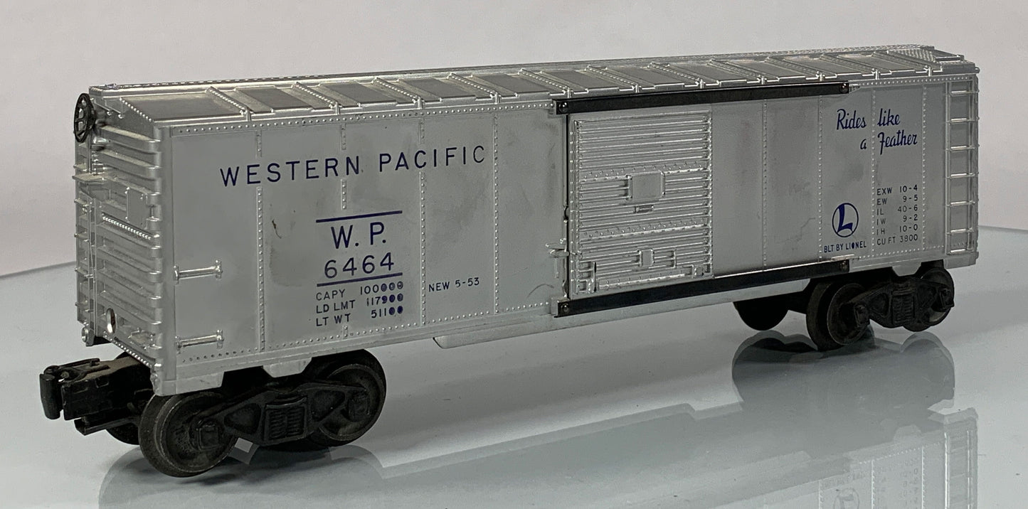 LIONEL • O GAUGE • 1953-1954 Postwar 6464-1 Western Pacific Boxcar • Loose • EX COND